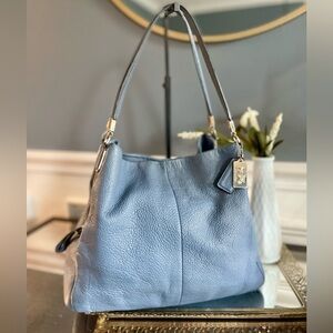 Coach Blue Leather Shoulder Bag
